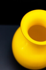 yellow vase close-up
