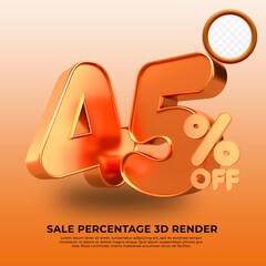 3d element 45 percentage gold sale discount