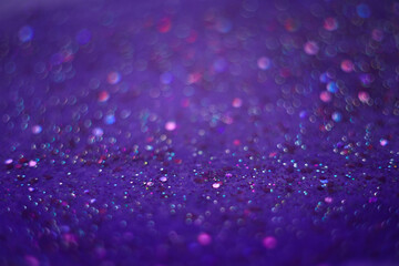 purple Sparkling Lights background, Abstract Christmas bright bokeh, color 2022