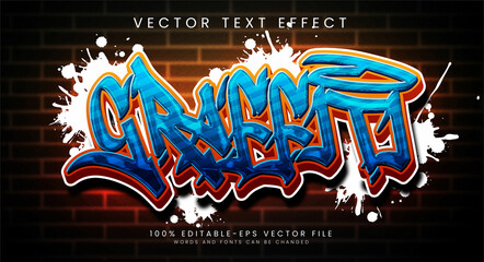Graffiti editable text style effect with gradient colors, fit for street art theme. - obrazy, fototapety, plakaty
