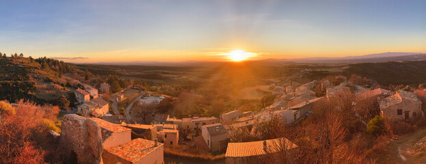 Paysage coucher de soleil
