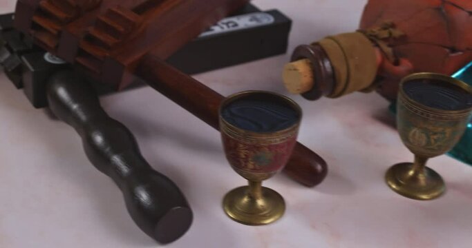 Hamans ears cookies for Purim celebration jewish holiday kosher wine carnival