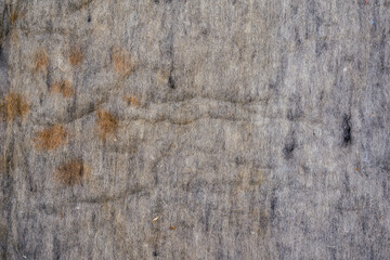 The texture of the old gray felt.