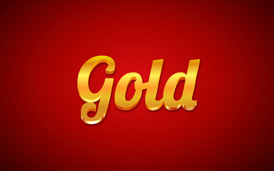 gold text effect, editable elegant and 3D text style.