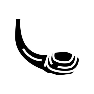 geoduck pacific clam glyph icon vector. geoduck pacific clam sign. isolated contour symbol black illustration