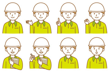 人 シャツ 長袖 襟 ヘルメット 帽子 AI 素材 イラスト ベクター