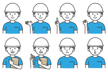 人 シャツ 半袖 ヘルメット 帽子 AI 素材 イラスト ベクター