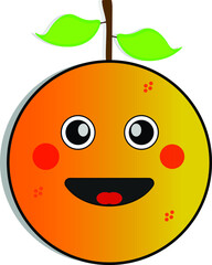 illustration of smile orange character