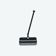 Broom vector icon illustration sign