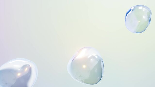 A wobbly bubble sphere background. 3D animation