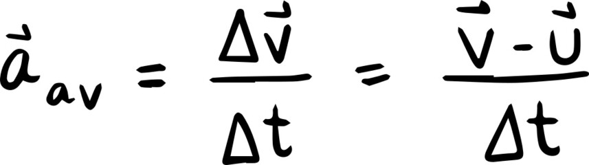 physics formula handwriting