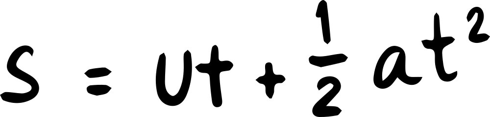 physics formula handwriting