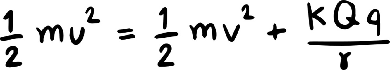 physics formula handwriting