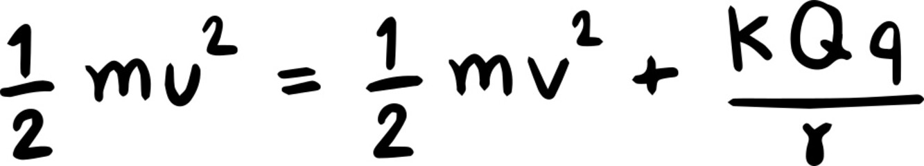 physics formula handwriting