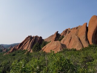 Red Rocks Sandstone Grass Sunshine and Beautiful Hiking Trails in Roxborough State Park Colorado