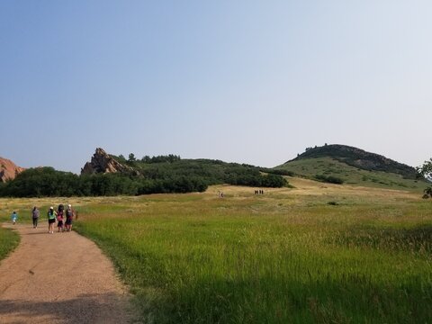 Red Rocks Sandstone Grass Sunshine and Beautiful Hiking Trails in Roxborough State Park Colorado