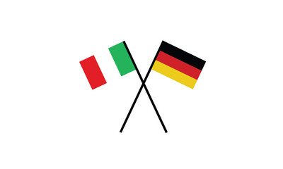 Italy Germany flag friendship cooperation diplomacy symbol