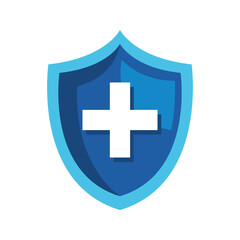 Obraz premium blue medical shield