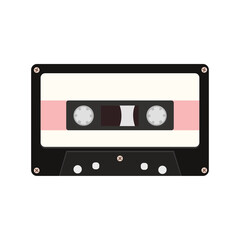 nineties cassette vector on white background