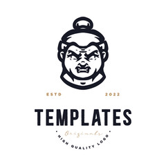 sumo logo character. logo templates.