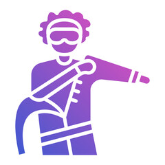 Personal Protective Equipment Wearing flat gradient icon. Can be used for digital product, presentation, print design and more.