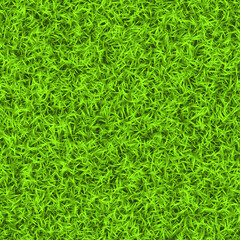 Bright green lawn grass top view seamless pattern