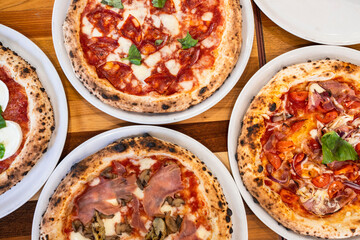 Italian pizza in restaurant