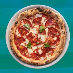 Italian pizza in restaurant