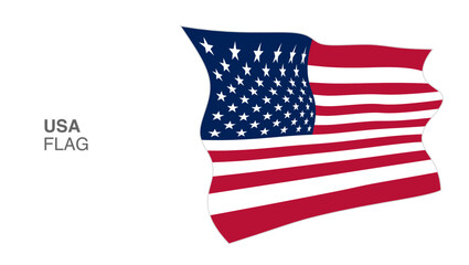 United States Flag Waving Wind vectors_11