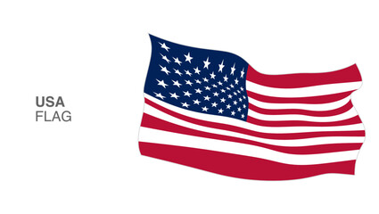 United States Flag Waving Wind vectors_12