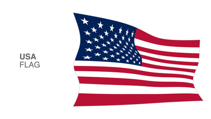 United States Flag Waving Wind vectors_13