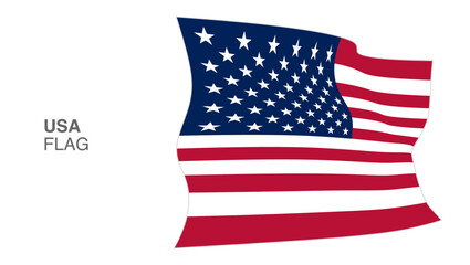 United States Flag Waving Wind vectors_14