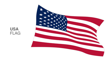 United States Flag Waving Wind vectors_15