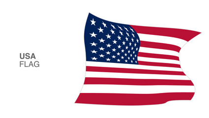 United States Flag Waving Wind vectors_16