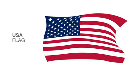 United States Flag Waving Wind vectors_17