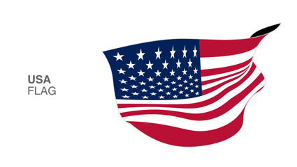 United States Flag Waving Wind vectors_18