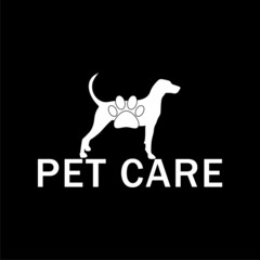 Pet care icon isolated on dark background