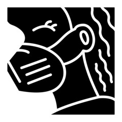 Mask Protection Medical Doctor glyph icon. Can be used for digital product, presentation, print design and more.