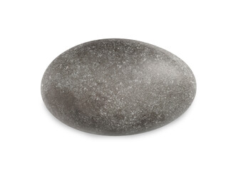 Grey spa stone isolated on white, top view
