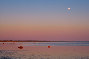 sunset on the beach of Vilsandi island Estonia