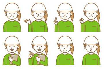 人 シャツ 長袖 ヘルメット 帽子 AI 素材 イラスト ベクター