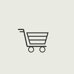 Shopping_cart vector icon illustration sign