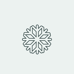 Snowflake vector icon illustration sign