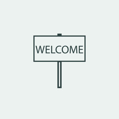 Welcome_post vector icon illustration sign