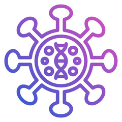 Fototapeta premium Virus Structure Coronavirus line gradient icon. Can be used for digital product, presentation, print design and more.