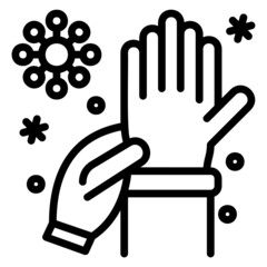Glove coronavirus line icon. Can be used for digital product, presentation, print design and more.