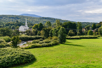 Vermont White Church Stowe