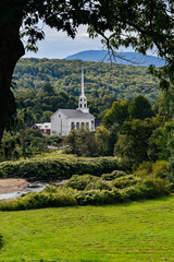 Vermont White Church Stowe