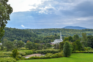 Vermont White Church Stowe