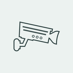 CCTV vector icon illustration sign